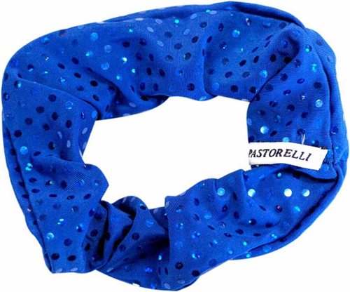 Kobolt blå hår scrunchie med trykte palietter